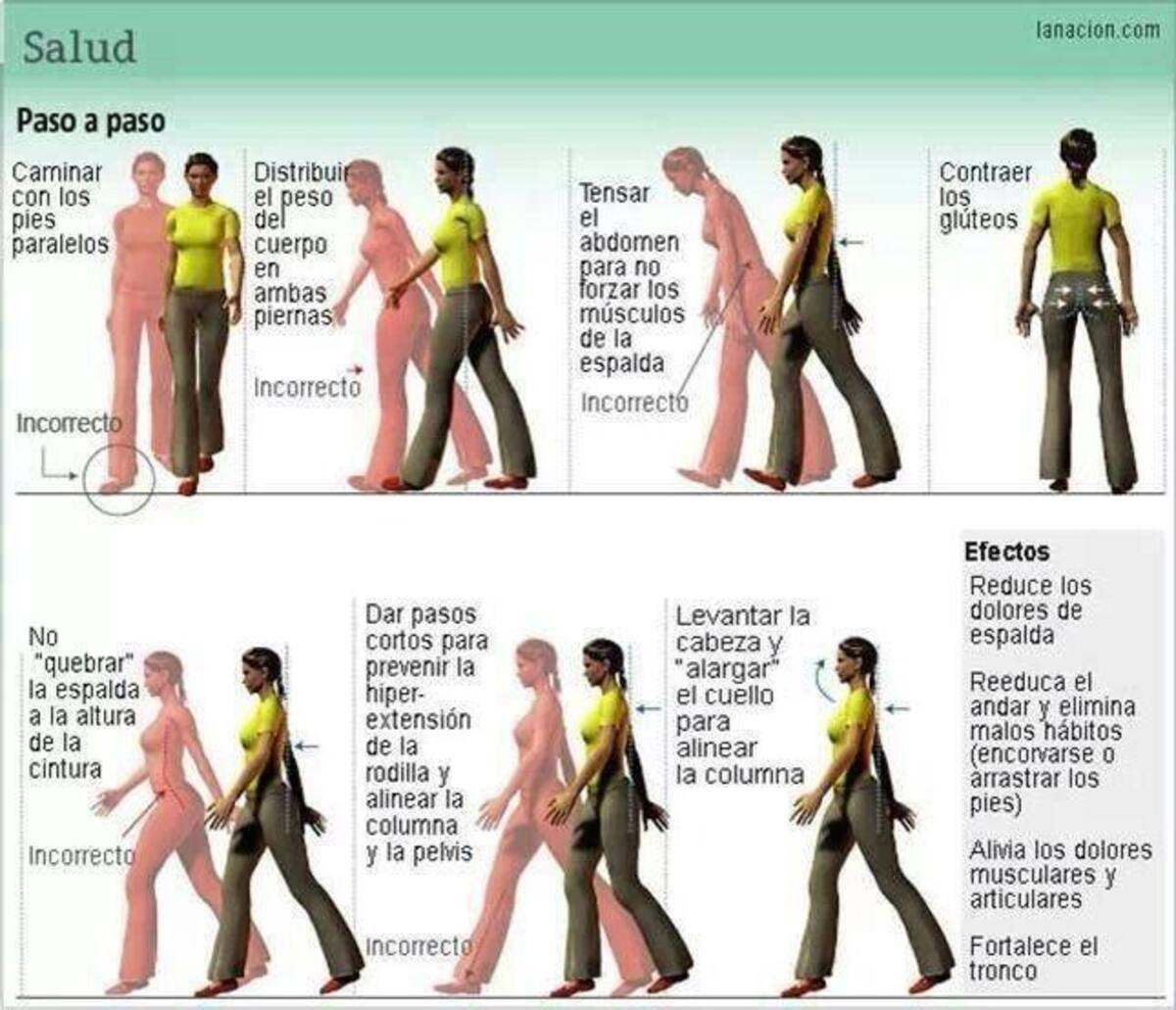 A la hora de caminar, tenga en cuenta estas recomendaciones para que su cuerpo esté siempre saludable.