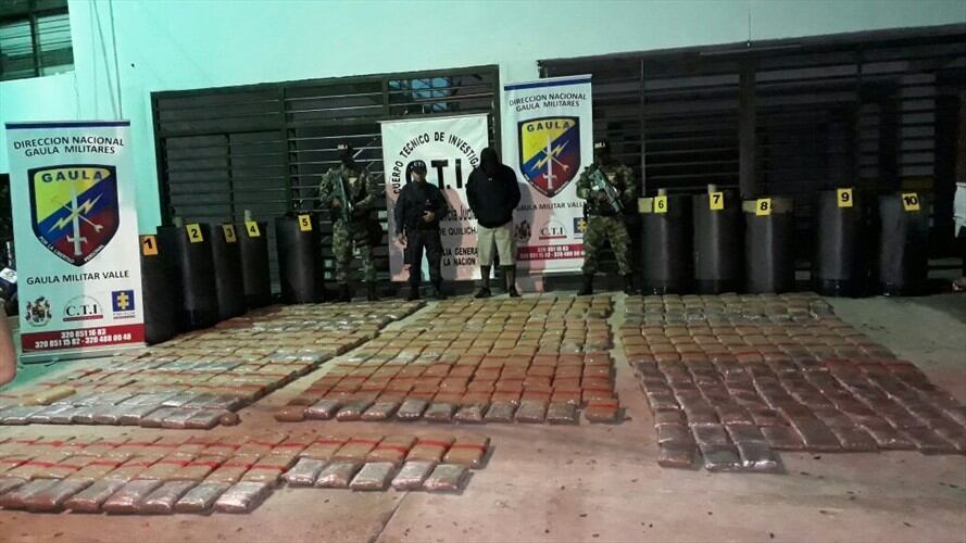 En Cauca incautan marihuana que sería llevada a Chile y Bolivia. Foto: Ejército Nacional