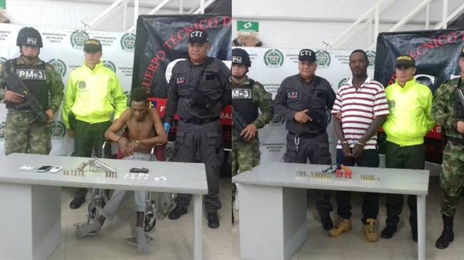 Estos individuos fueron capturados en flagrancia en diligencias de allanamiento y registro. Foto: Fiscalía