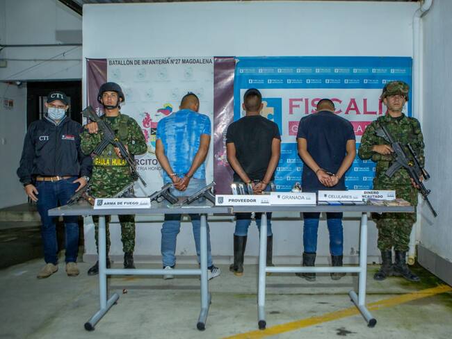 Estos sujetos fueron interceptados por el Ejército cuando se desplazaban hacia el municipio de Oporapa, con el fin de llegar a Pitalito.