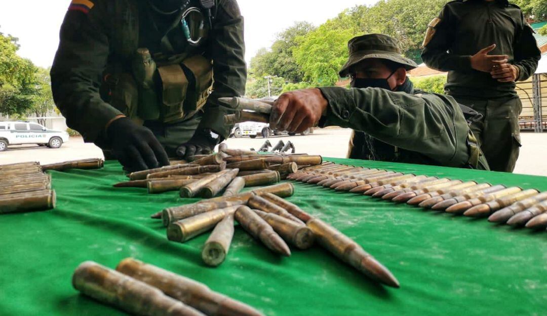 El material de guerra estaba enterrada en zona rural de Zulia.