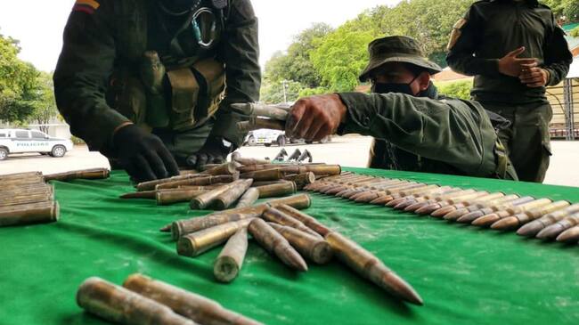 El material de guerra estaba enterrada en zona rural de Zulia.