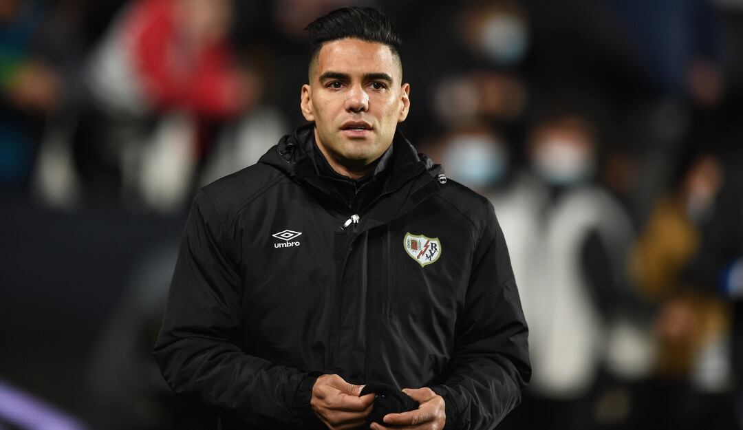 Falcao se perdió el pasado juego del Rayo Vallecano, aunque estuvo en el banco de suplentes.