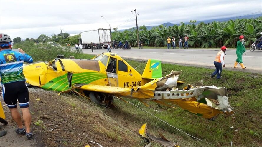 El accidente aéreo se presentó cuando la aeronave adelantaba las maniobras de aproximación a la pista. Foto: Cortesía (W Radio)
