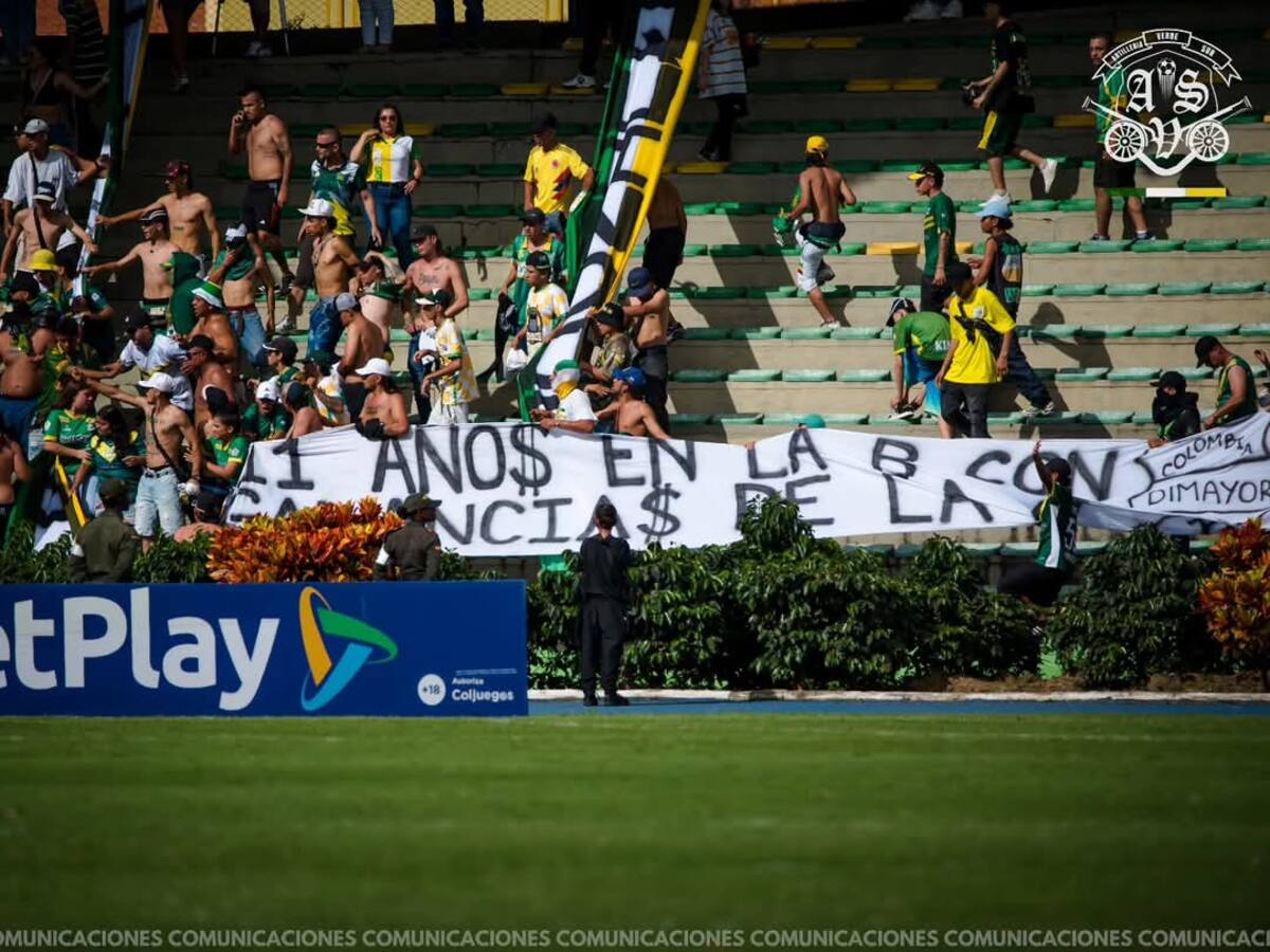 Tutela a favor de hinchas del Deportes Quindío para exhibir pancarta en contra de la Dimayor