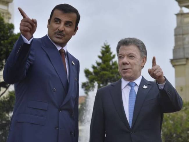 [En fotos] Santos recibe en Casa de Nariño a Emir de Qatar para avanza en cooperación bilateral