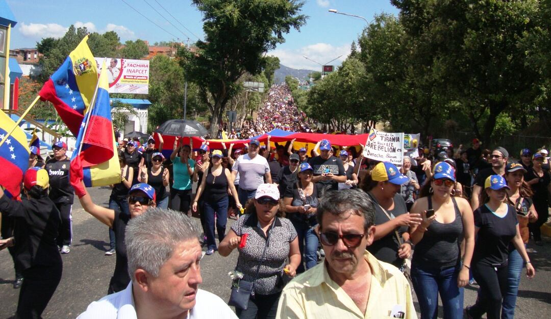 Protesta de la oposición en Venezuela