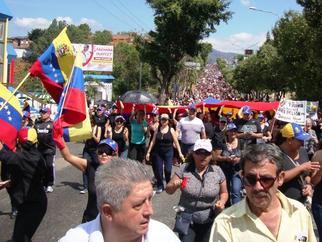 Protesta de la oposición en Venezuela