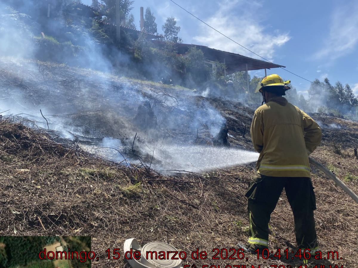 Boyacá entre incendios y lluvias: más de 215 hectáreas afectadas