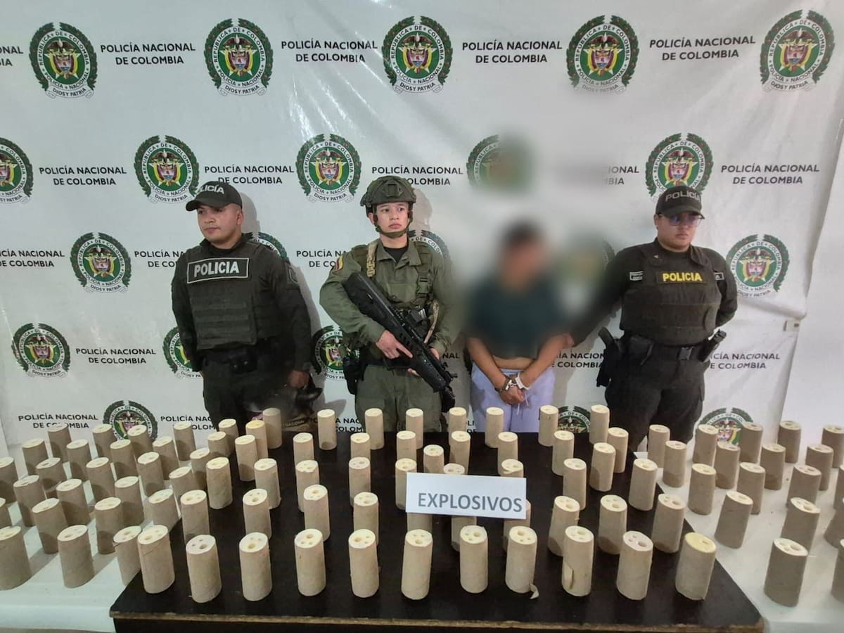 Una mujer capturada por transportar abundante y poderoso material explosivo en el Cauca