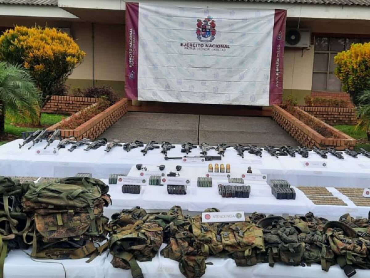 Material de guerra incautado a disidencias en el Putumayo