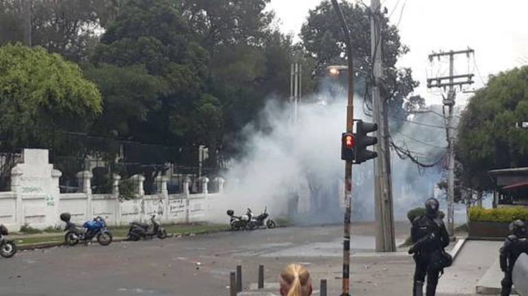 Disturbios Universidad Pedagógica de Bogotá 