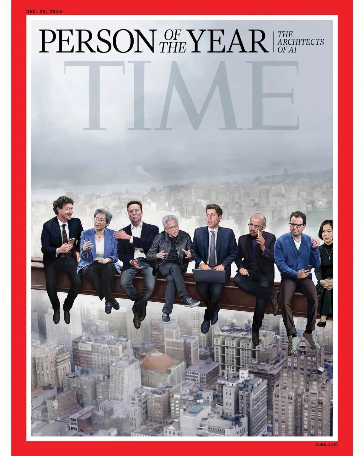 Los "arquitectos de la IA", personalidad del año según la revista Time.