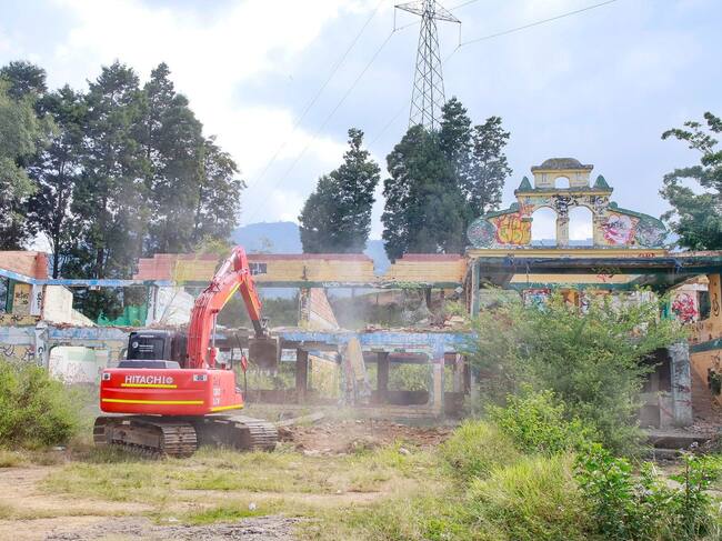 Edificación demolida en Copacabana- foto gobernación de Antioquia