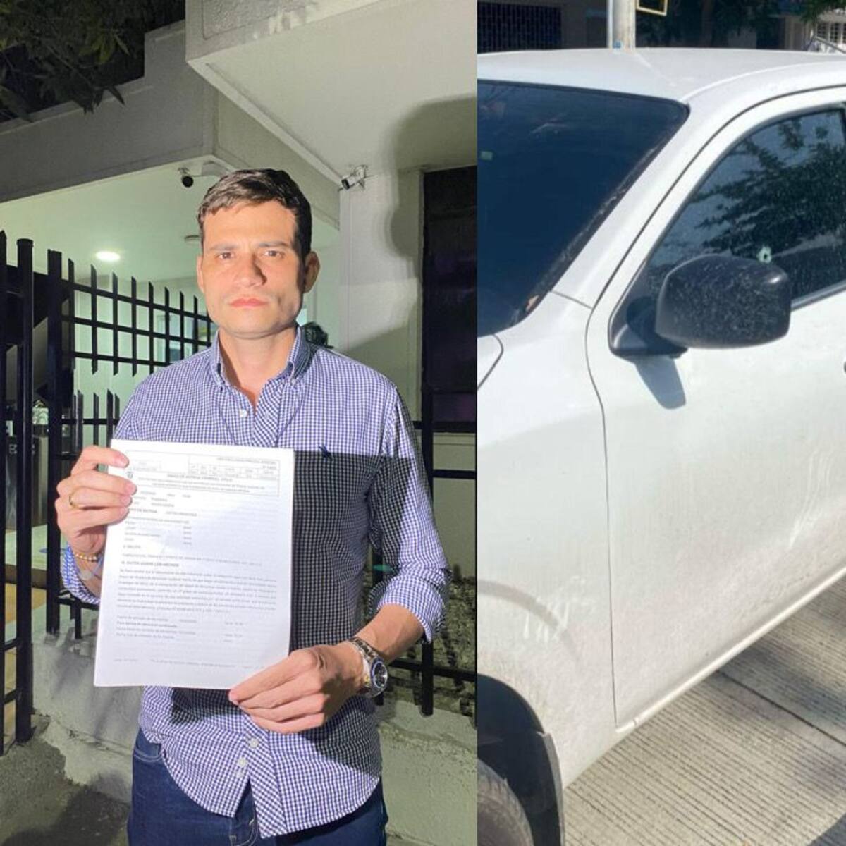 Concejal de Santa Marta fue víctima de un atentado mientras se movilizaba en su camioneta