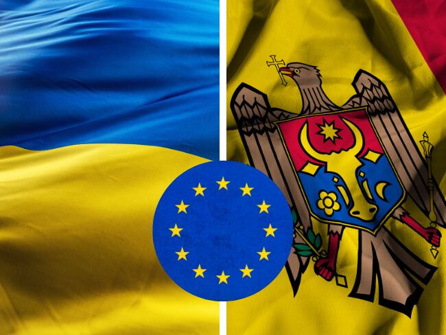 La Unión Europea iniciará negociaciones para la adhesión de Ucrania y Moldavia.