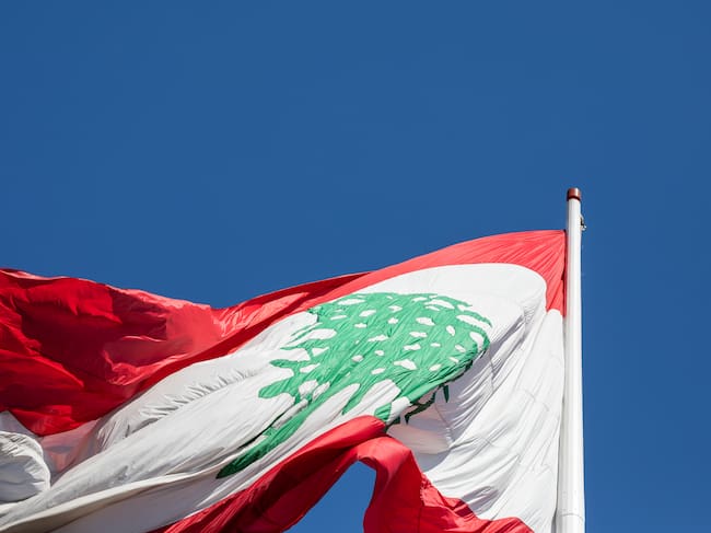 Bandera del Líbano. Getty Images