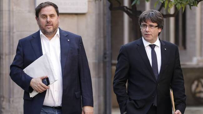 Oriol Junqueras y Carles Puigdemont.