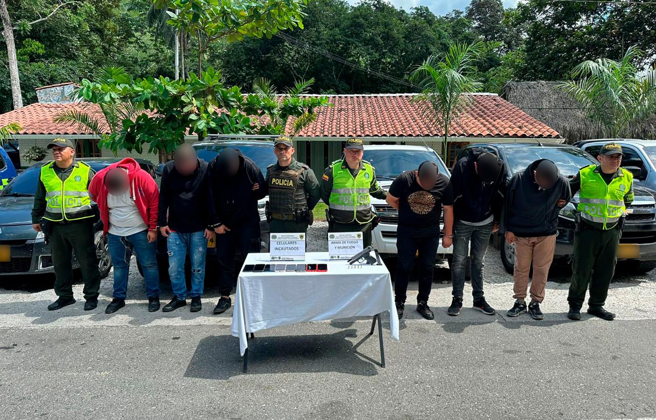 Capturados por el hurto de los carros- foto alcaldía de Medellín