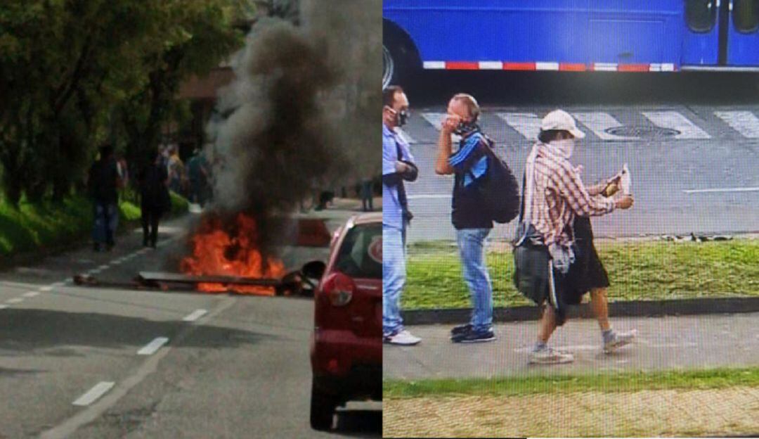 Imágenes de hechos de vandalismo durante la marcha