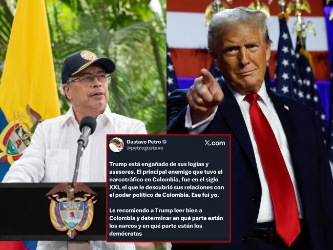 Petro le responde a Donald Trump: lea bien a Colombia y determine en qué parte están los narcos