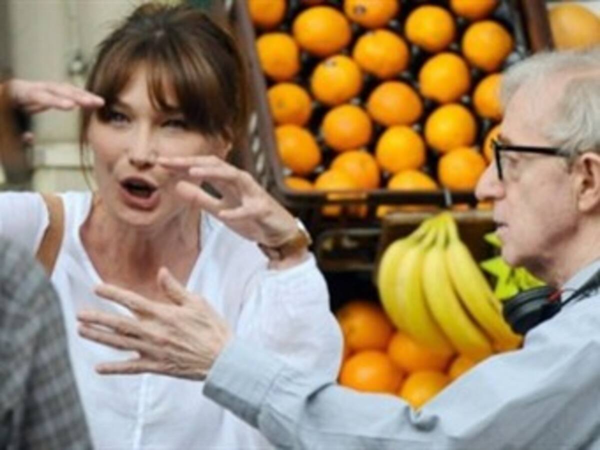 Primeras imágenes de Carla Bruni en el próximo film de Woody Allen