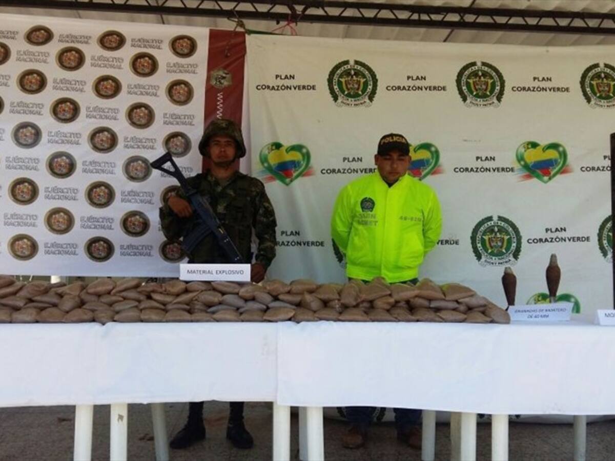 Autoridades ubican caleta con explosivos de las disidencias de las Farc
