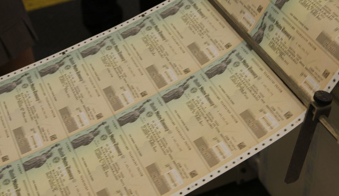 Cheques de estímulo para desempleados en Estados Unidos. 