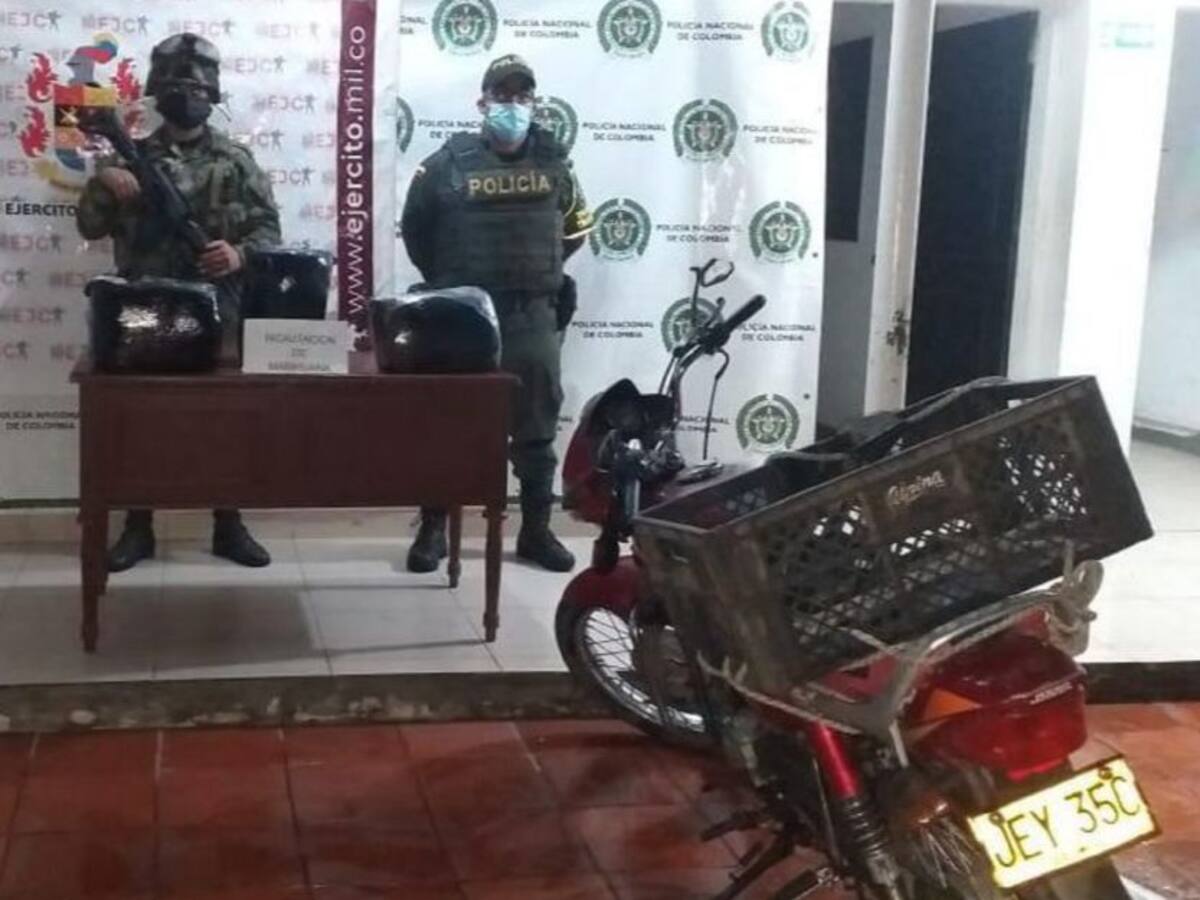 En la Plata Huila incautan 15 kilos de marihuana, avaluados en 15 millones