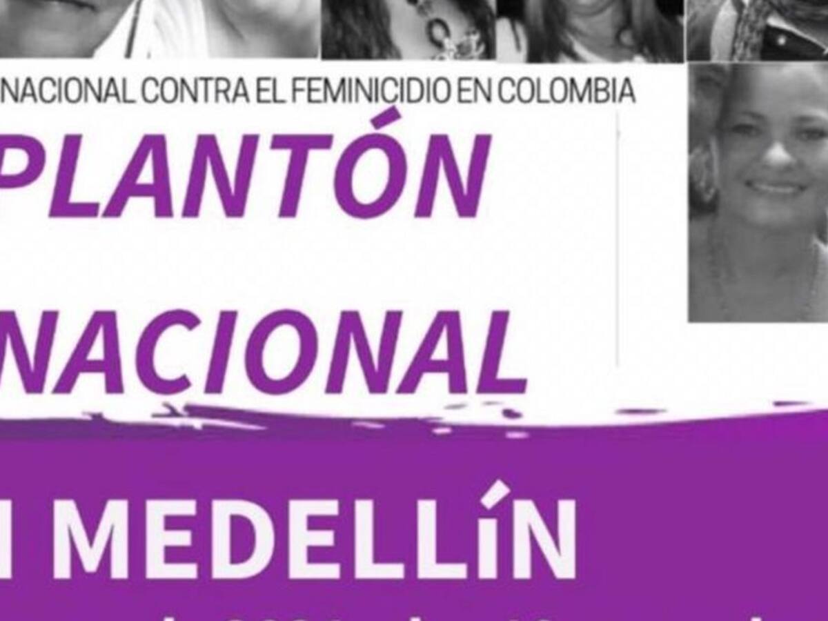 En Medellín hacen plantón para rechazar los recientes homicidios de mujeres