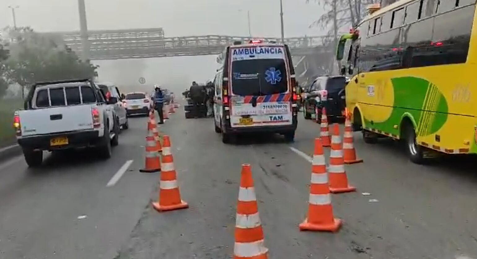 Accidente en la Autopista Norte con calle 189 - Tránsito Bogotá