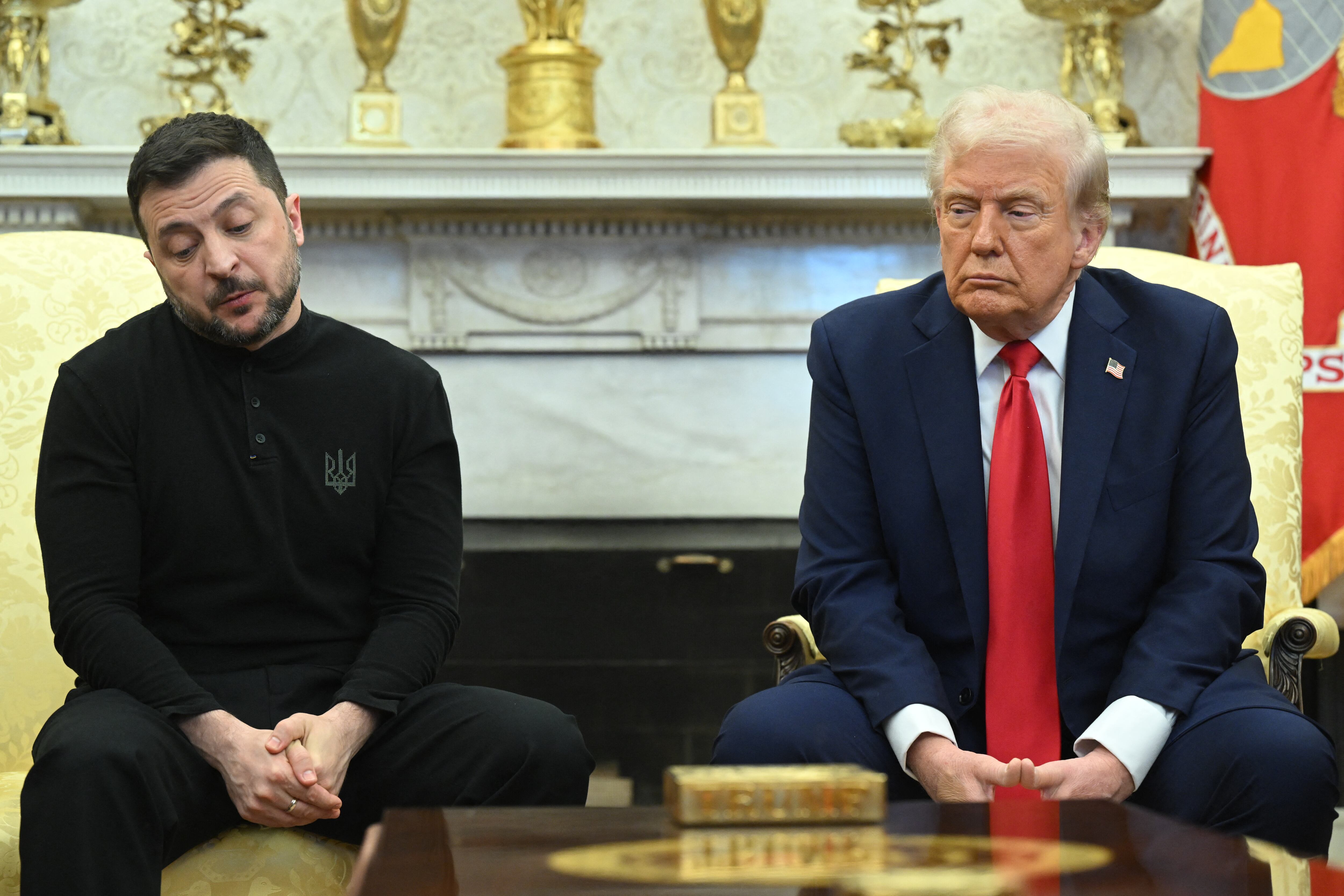 El presidente de Ucrania, Volodimir Zelensky, y el presidente de Estados Unidos, Donald Trump. Foto: SAUL LOEB/AFP via Getty Images