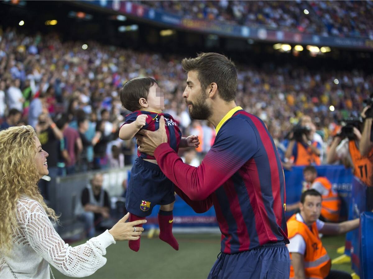 Shakira llevó a su hijo Milan al Camp Nou para animar a Piqué