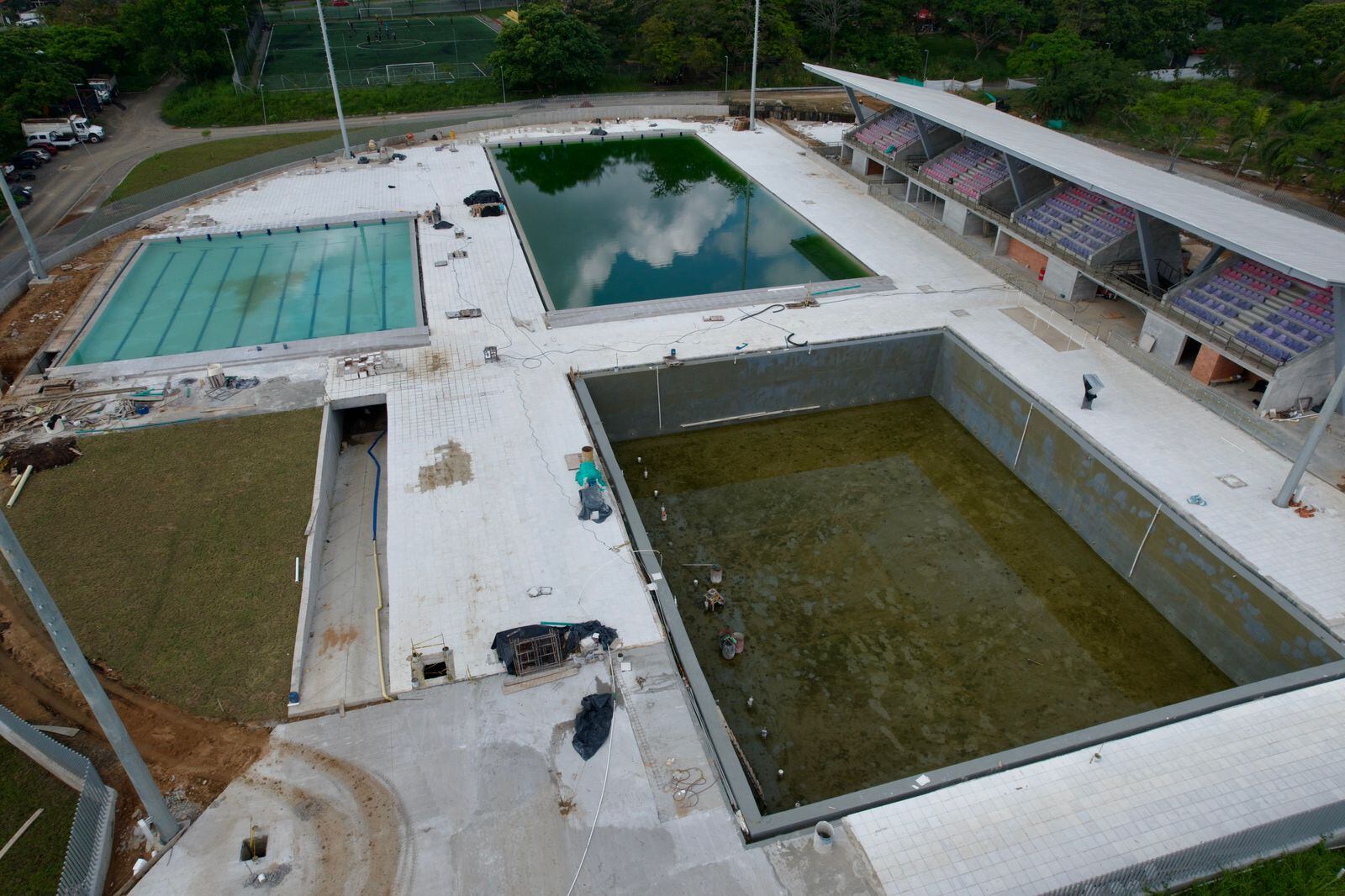 El complejo acuático de Ibagué cuenta con tres piscinas y las obra avanzan en un 97 por ciento