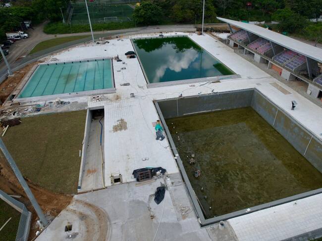El complejo acuático de Ibagué cuenta con tres piscinas y las obra avanzan en un 97 por ciento