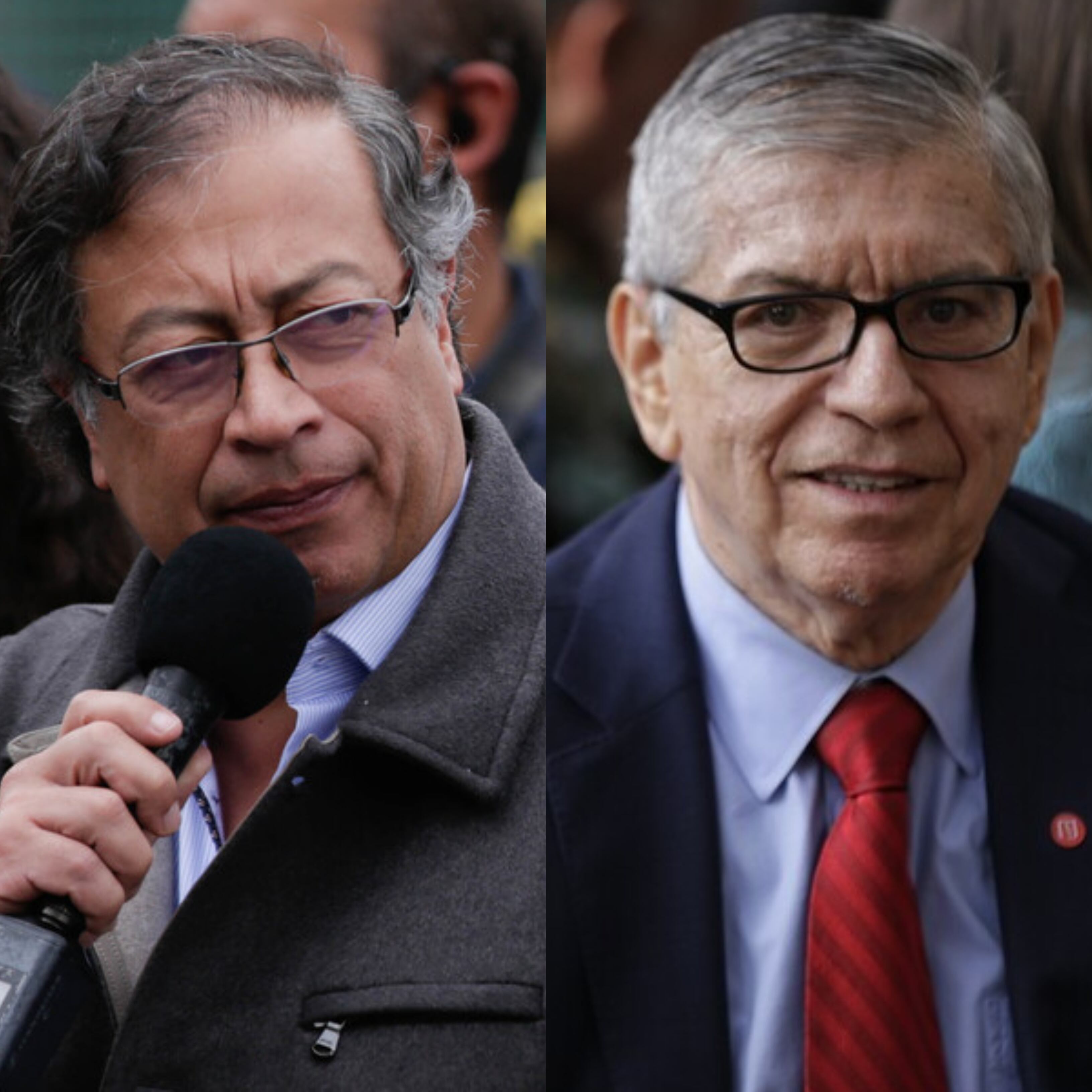 Presidente electo Gustavo Petro y presidente del Partido Liberal, César Gaviria. Foto: Colprensa.