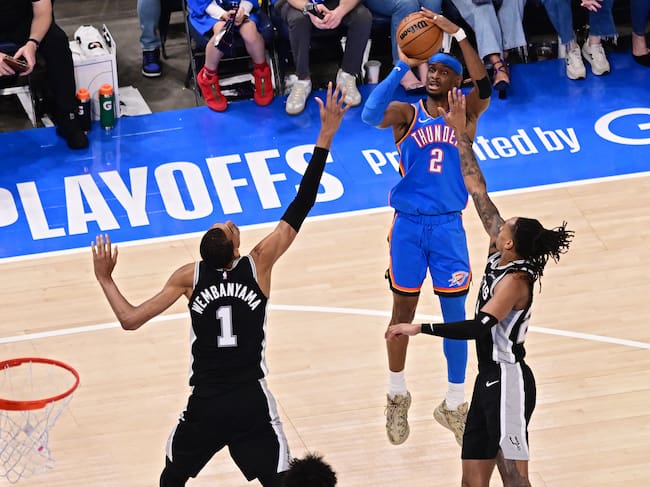 San Antonio Spurs vs. Oklahoma City Thunder. Foto: AFP.