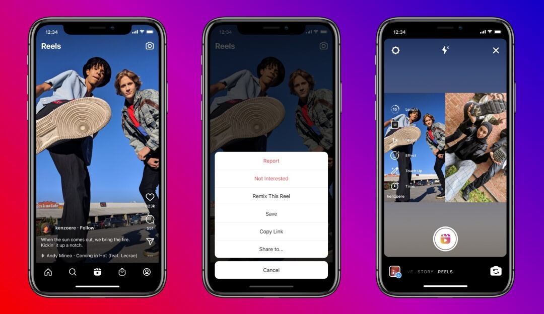 ¿Igual a TikTok? Instagram reels ahora permite hacer mix de reacciones