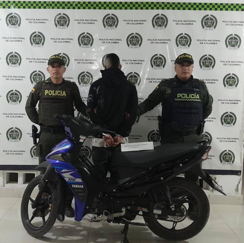 Recuperan moto robada en Pitalito.