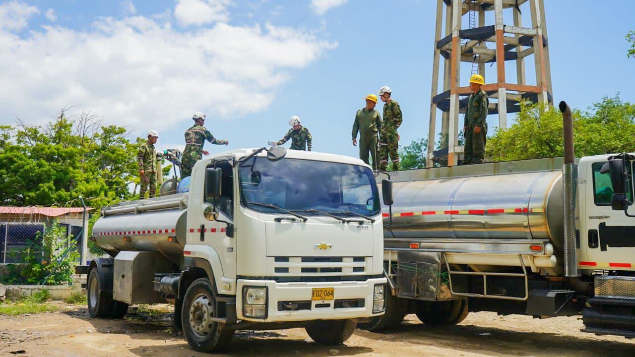 Plan del Ejército para llevar agua a La Guajira. Foto: Ejército