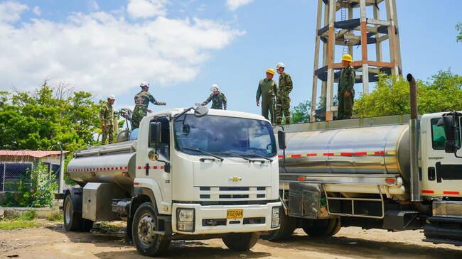 Plan del Ejército para llevar agua a La Guajira. Foto: Ejército