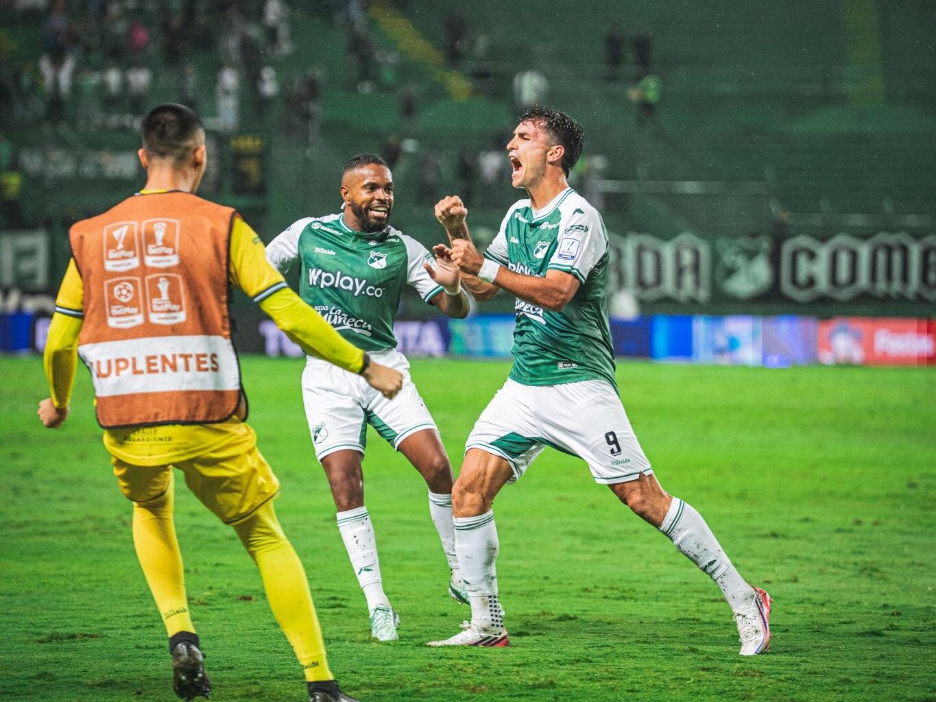 Juan Dinneno celebra su gol con el Cali ante Alianza FC / @DeportivoCaliCP