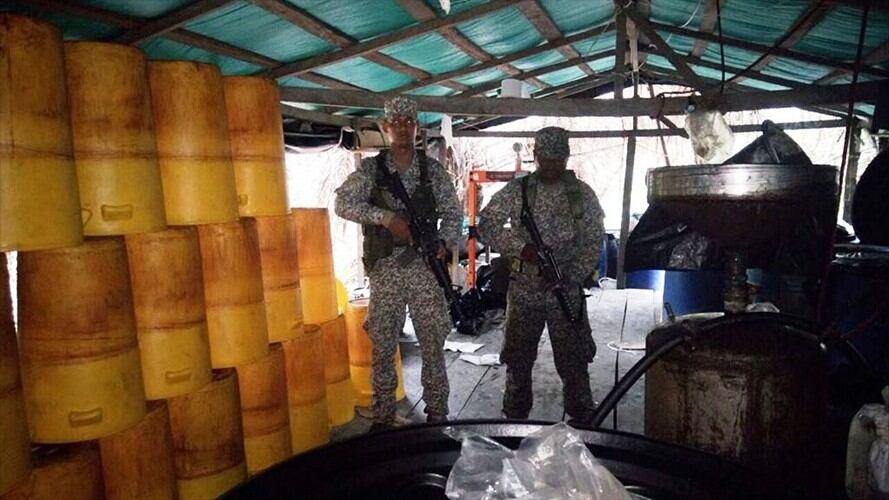 Destruyen complejo cocalero en el Chocó. Foto: Armada Nacional