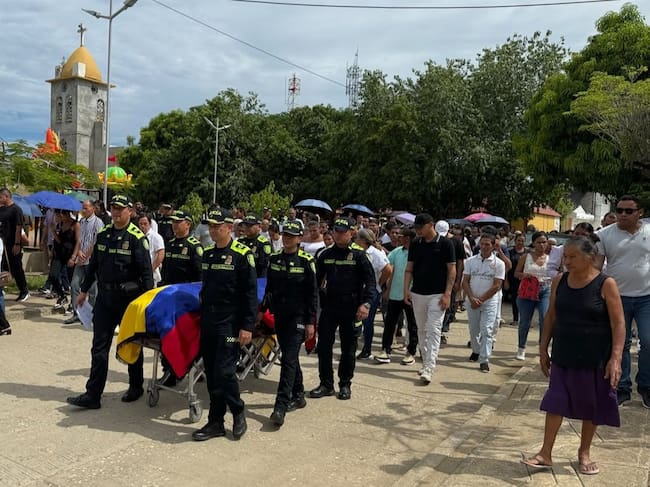 Con honores despiden a policía cordobés asesinado en Timbiquí, Cauca. Foto: Policía de Córdoba.