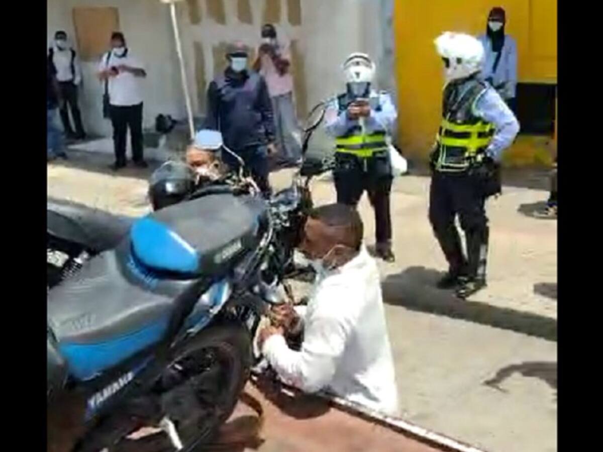 DATT pidió apoyo policial tras incidente con una grúa en Cartagena
