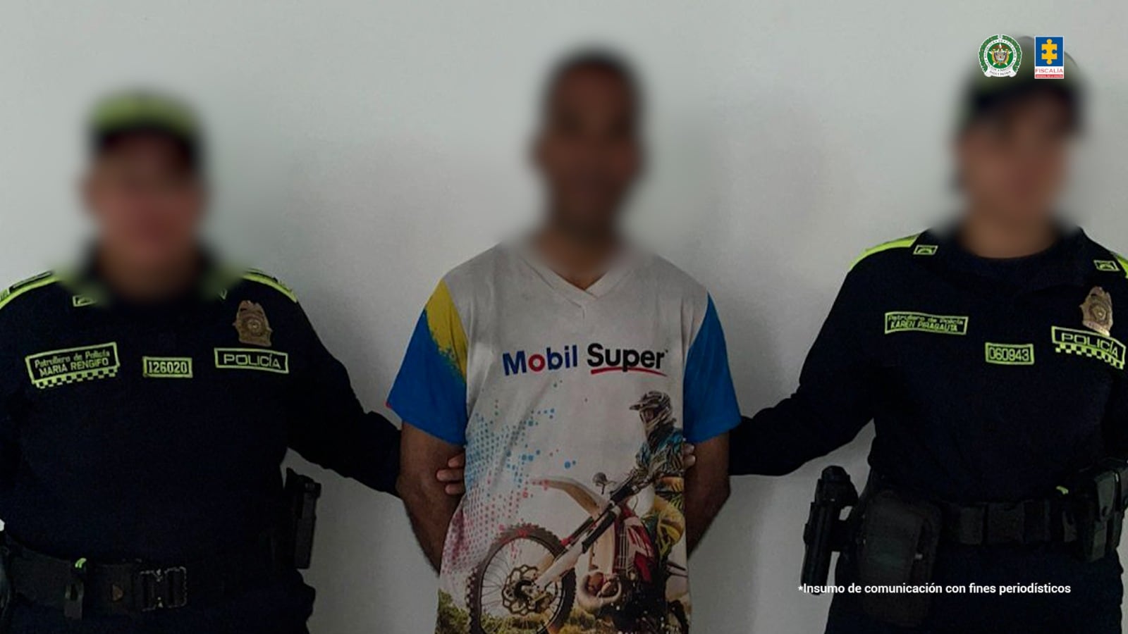 El procesado fue capturado en cumplimiento de una orden judicial en Cartagena (Bolívar). // Fiscalía