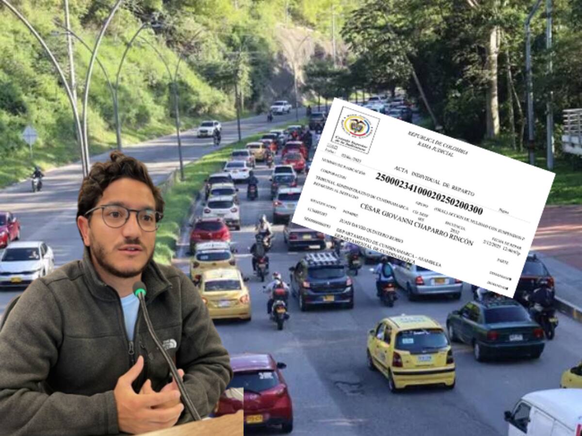 Concejal de Bogotá demandó ordenanza de Cundinamarca por descuentos en matriculas de vehículos