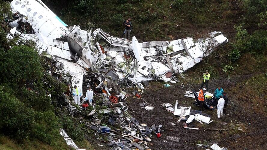 El avión de Lamia se accidentó con los jugadores del Chapecoense a bordo y dejó 71 personas muertas el pasado 28 de noviembre. Foto: Agencia EFE