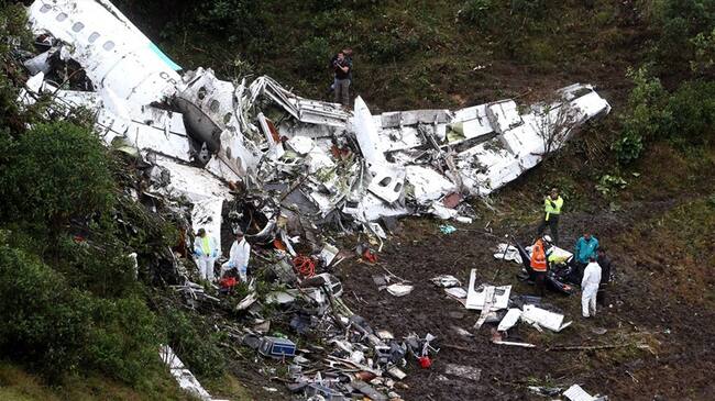 El avión de Lamia se accidentó con los jugadores del Chapecoense a bordo y dejó 71 personas muertas el pasado 28 de noviembre. Foto: Agencia EFE