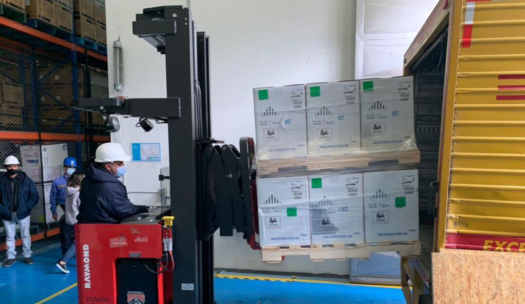 Llegada de vacunas Pfizer